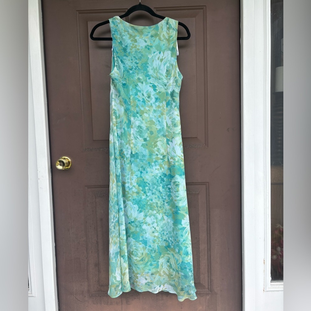 Sag Harbor Aqua Floral Maxi Dress - Picture 3 of 3